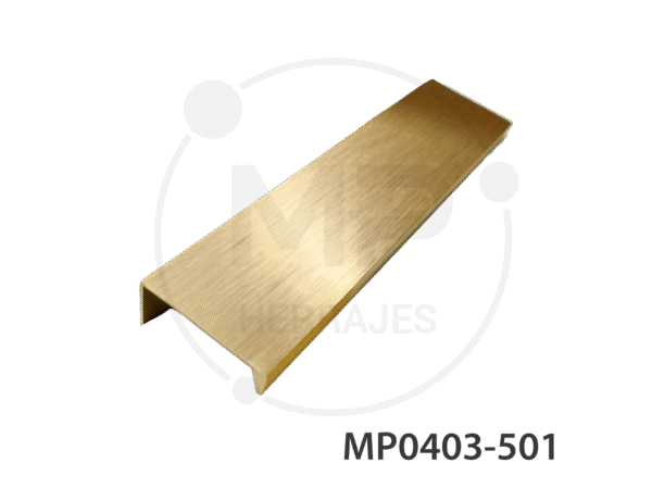 perfil jaladera aluminio dorado cepillado mp 128mm cc 150mm