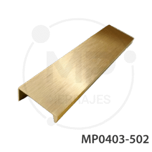 perfil jaladera aluminio dorado cepillado mp 224mm cc 250mm