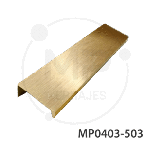 perfil jaladera aluminio dorado cepillado mp 320mm cc 350mm