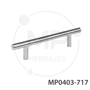 perfil jaladera aluminio cepillado mp 64mm cc 124mm