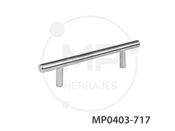 perfil jaladera aluminio cepillado mp 64mm cc 124mm