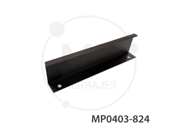 perfil jaladera aluminio mp negro mate 416mm cc 450mm