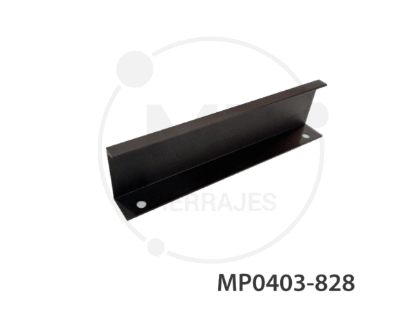 perfil jaladera aluminio mp negro mate 224mm cc 250mm