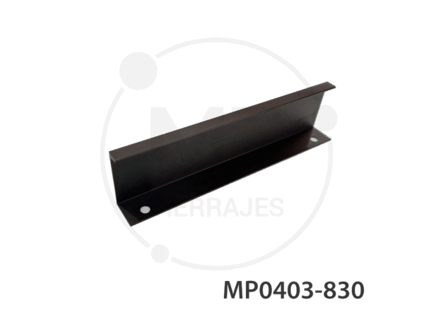 perfil jaladera aluminio mp negro mate 224mm cc 1000mm