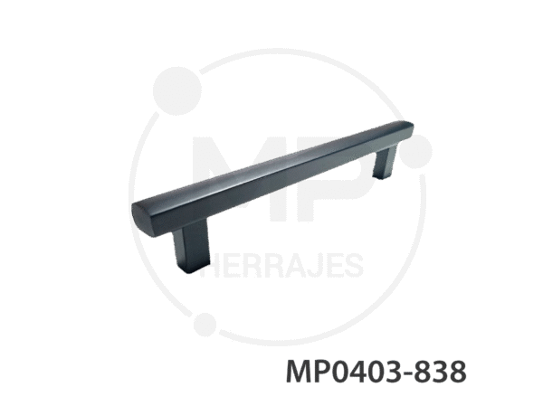 perfil jaladera aluminio negro mate mp 128mm cc 160mm